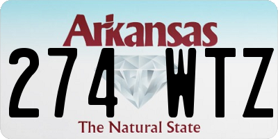 AR license plate 274WTZ