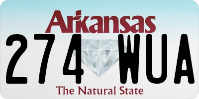AR license plate 274WUA