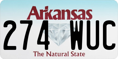 AR license plate 274WUC