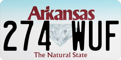 AR license plate 274WUF