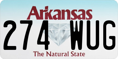 AR license plate 274WUG