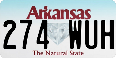 AR license plate 274WUH