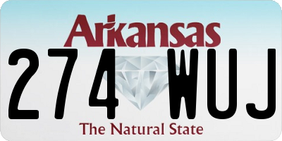 AR license plate 274WUJ