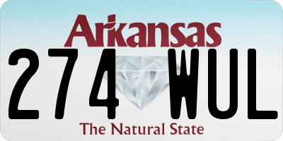 AR license plate 274WUL