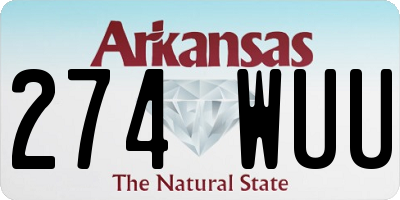 AR license plate 274WUU