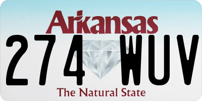AR license plate 274WUV