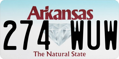 AR license plate 274WUW