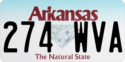 AR license plate 274WVA
