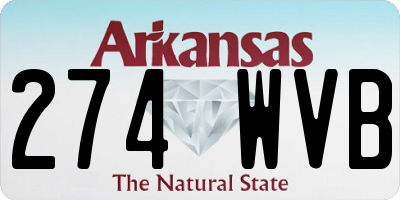 AR license plate 274WVB