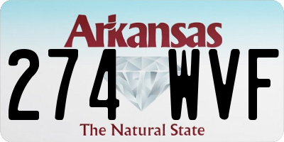 AR license plate 274WVF