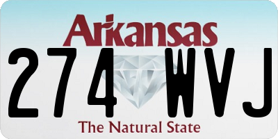 AR license plate 274WVJ