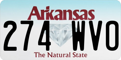 AR license plate 274WVO