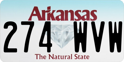 AR license plate 274WVW