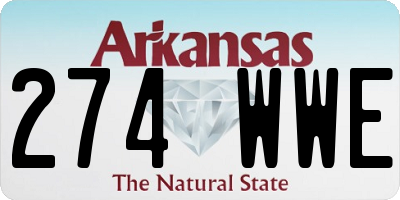 AR license plate 274WWE