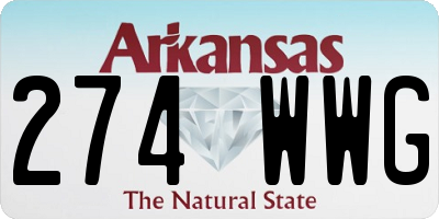 AR license plate 274WWG