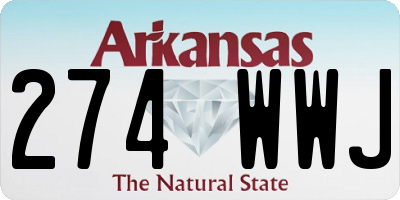 AR license plate 274WWJ