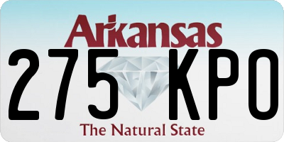 AR license plate 275KPO