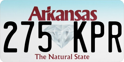 AR license plate 275KPR