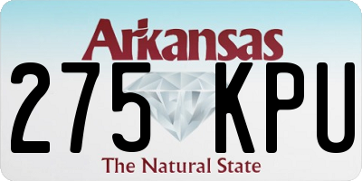 AR license plate 275KPU