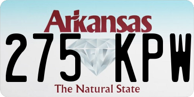 AR license plate 275KPW