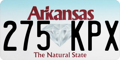 AR license plate 275KPX