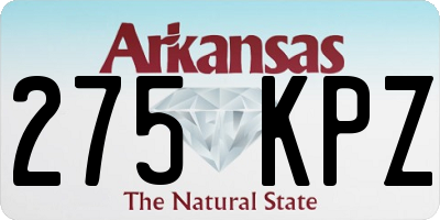 AR license plate 275KPZ