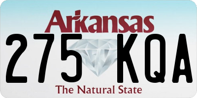 AR license plate 275KQA