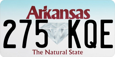 AR license plate 275KQE