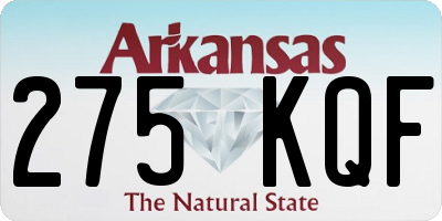 AR license plate 275KQF
