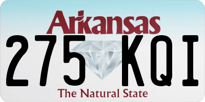 AR license plate 275KQI