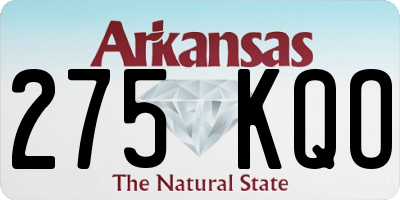 AR license plate 275KQO