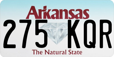 AR license plate 275KQR