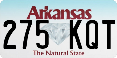 AR license plate 275KQT