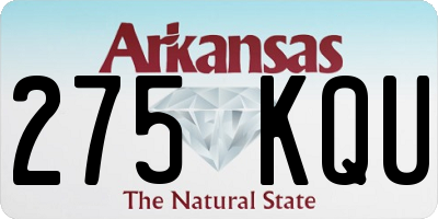AR license plate 275KQU