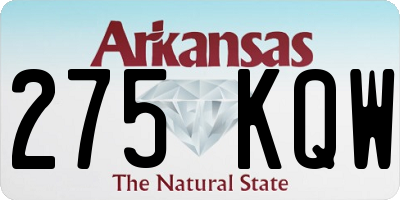 AR license plate 275KQW