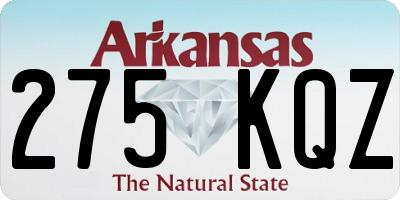 AR license plate 275KQZ