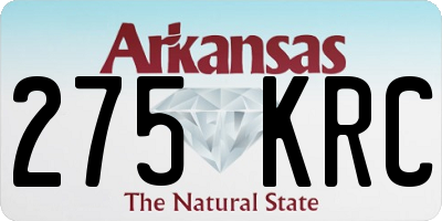 AR license plate 275KRC