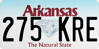 AR license plate 275KRE