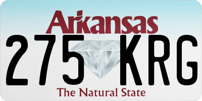 AR license plate 275KRG
