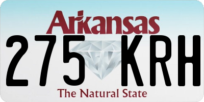 AR license plate 275KRH