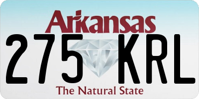 AR license plate 275KRL