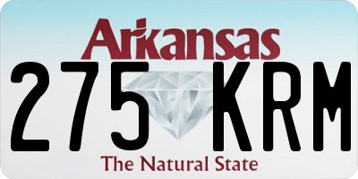 AR license plate 275KRM