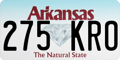 AR license plate 275KRO