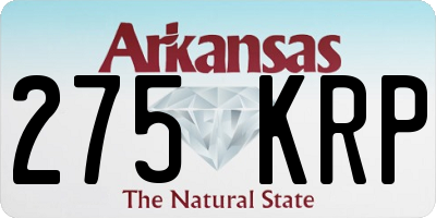 AR license plate 275KRP