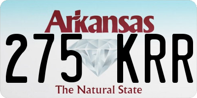 AR license plate 275KRR