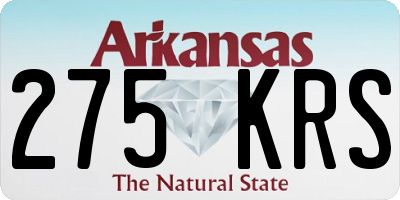 AR license plate 275KRS