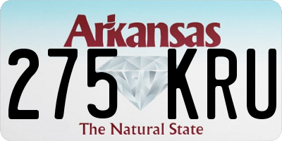 AR license plate 275KRU