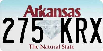 AR license plate 275KRX