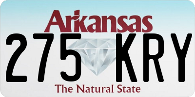 AR license plate 275KRY