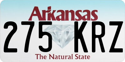 AR license plate 275KRZ
